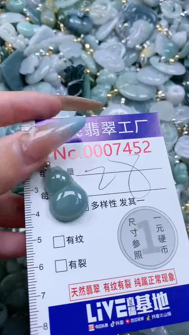 翡翠未镶嵌吊坠(不含链)7452
