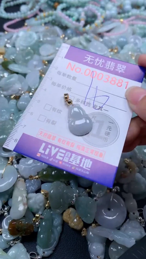 翡翠未镶嵌吊坠(不含链)3881