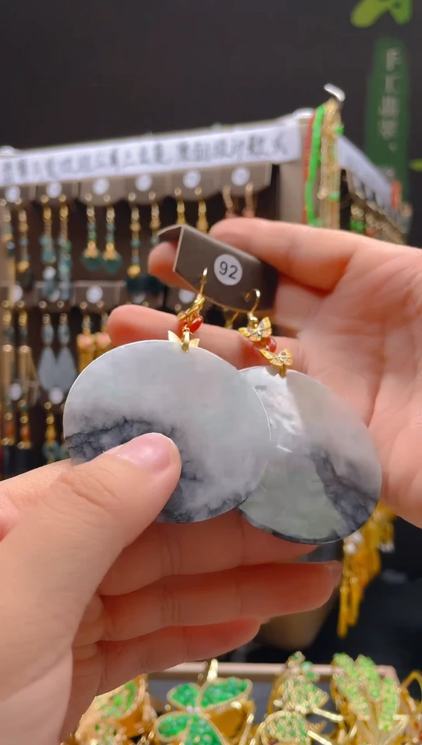 【闪购商品】翡翠耳饰合金077翡翠饰品