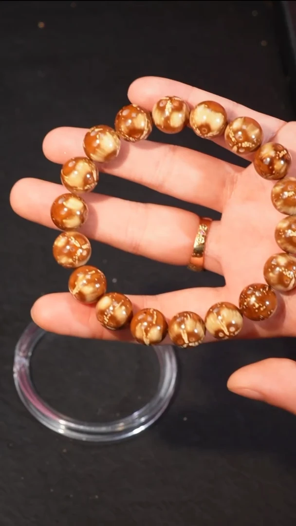 紫金鼠手串精品熊猫正圆光珠 悟空款