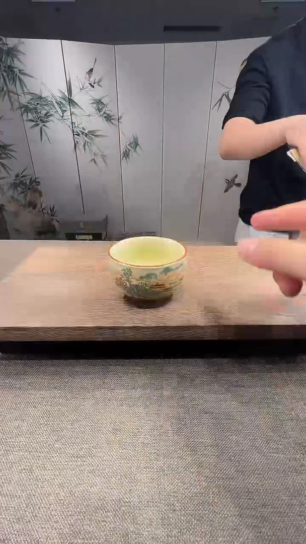 @微光茶器山水铜钱禅定主人杯TJ084