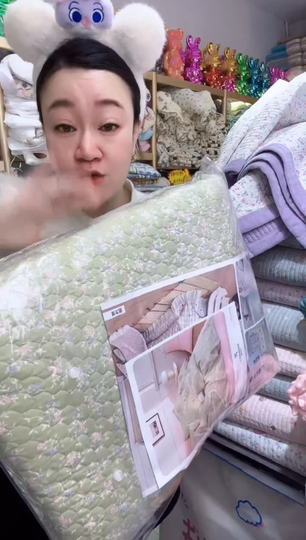 棉蚕丝棉高档立体提花被