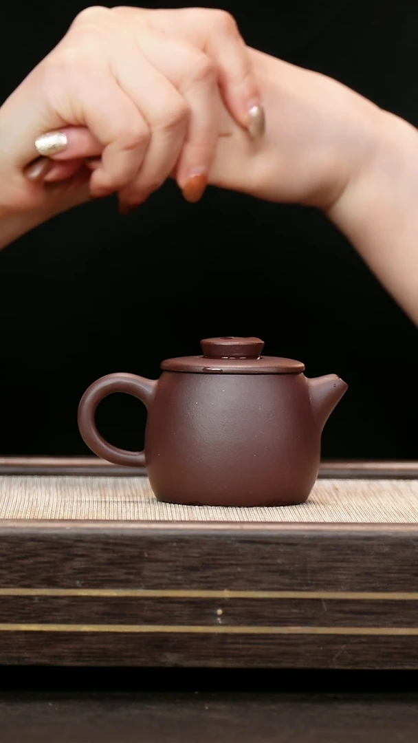 茶壶紫砂原矿深井紫泥 小巨轮100cc