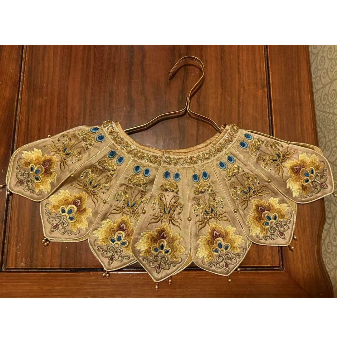 【云裳溪2025｜5月香港新款】国风金色刺绣云肩披肩