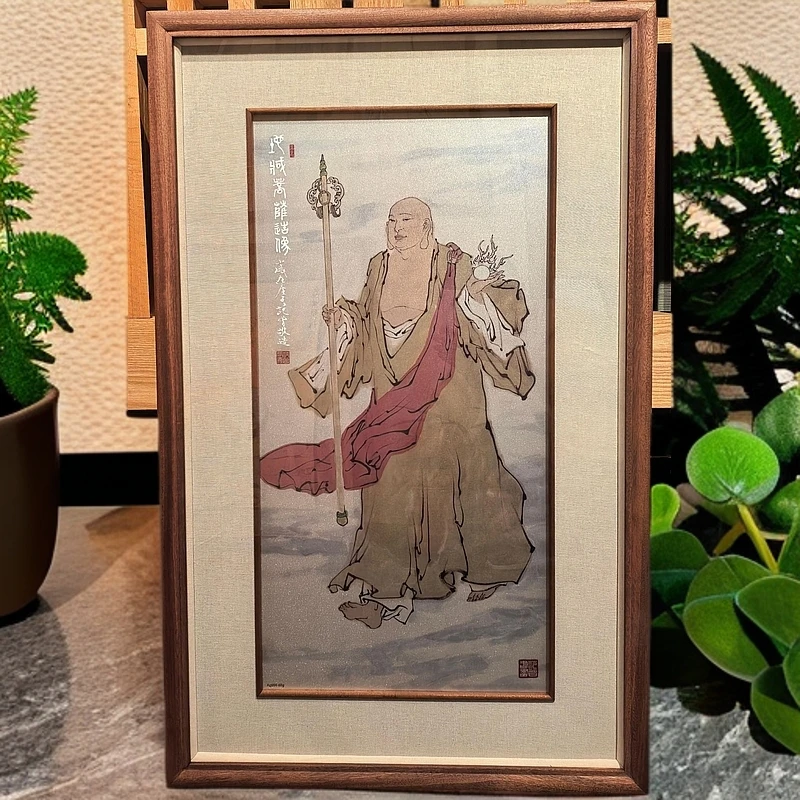 足银银制品 范  曾  2平尺《地藏菩萨造像》纯银版画