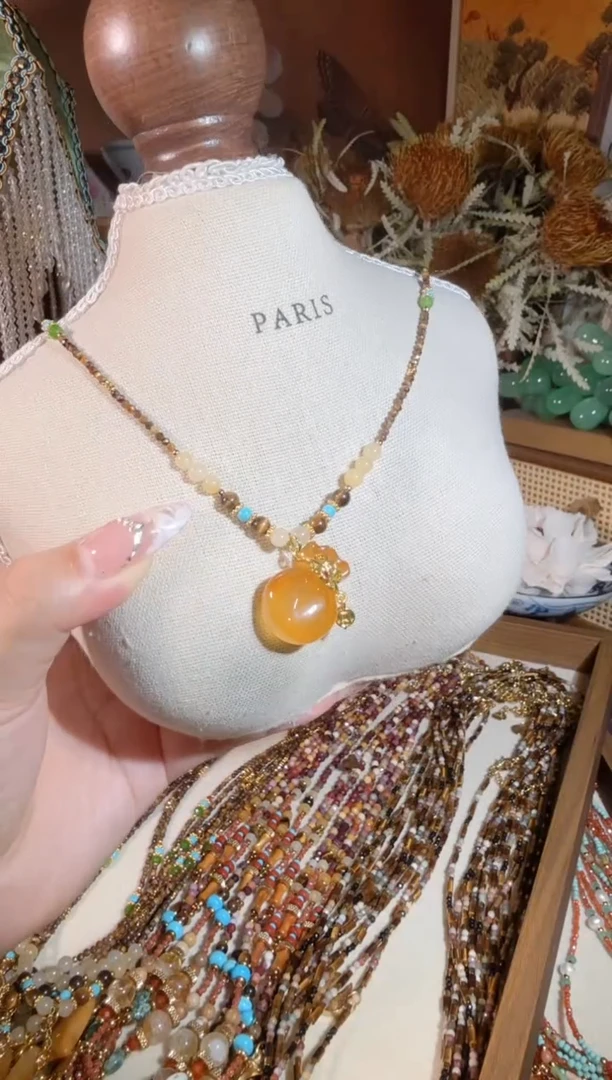 合金毛衣链玛瑙/玉髓豆****?017