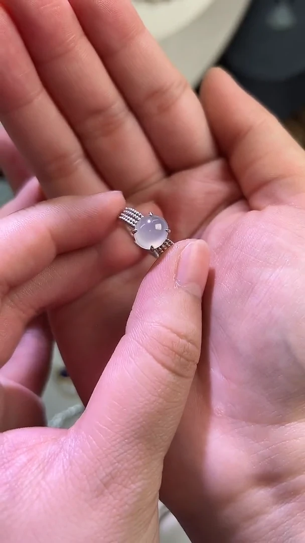 【闪购商品】翡翠戒指未镶嵌宽托白冰