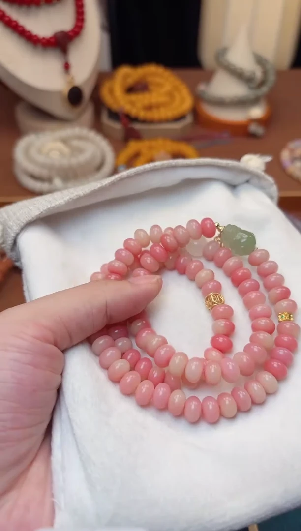 白玉菩提手串粉菩提三圈px