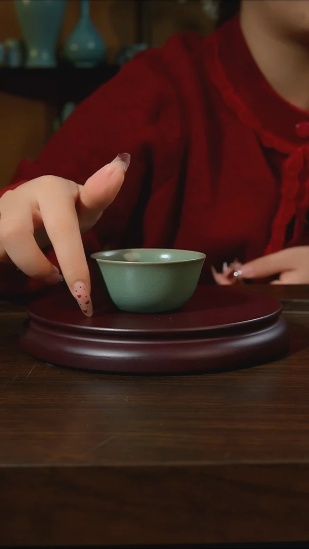 杯子瓷'****羊汝州原产地原矿仿古老釉q