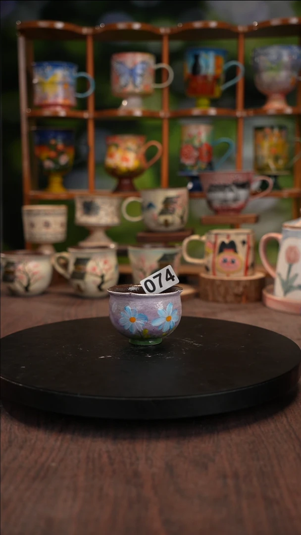 景德镇釉下手绘陶瓷紫砂茶杯
