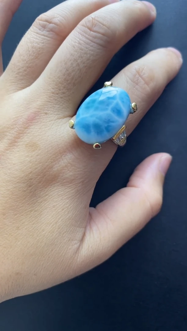 未镶嵌针钠钙石（海纹石）手链戒指