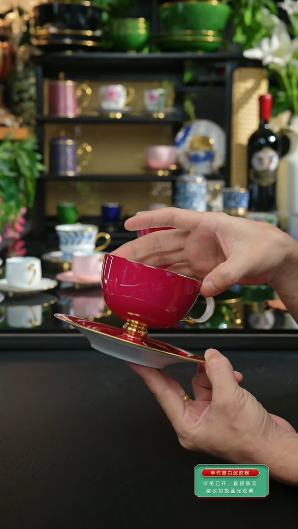 清*宝石红咖啡杯二等品完美慎拍