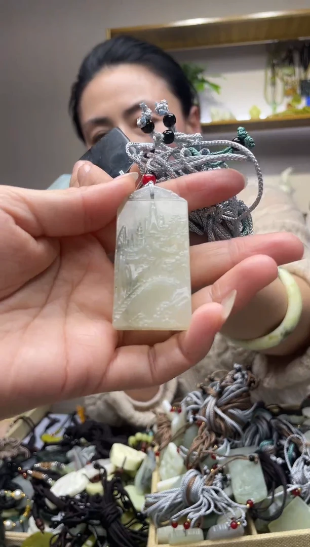 未镶嵌蛇纹石玉吊坠多样性发货*拍一发一