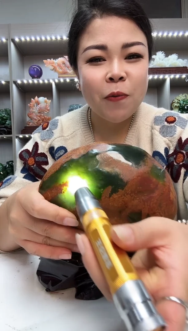 未镶嵌蛇纹石玉珠宝奇石石头家居摆件装饰品礼品