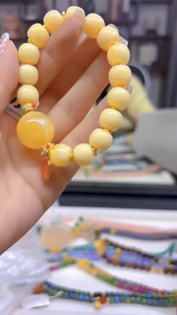 未镶嵌蜜蜡手链DIY款S120