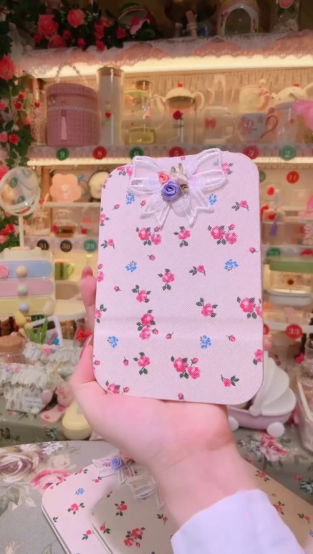 玫瑰花折叠镜小——手工制作品质好！