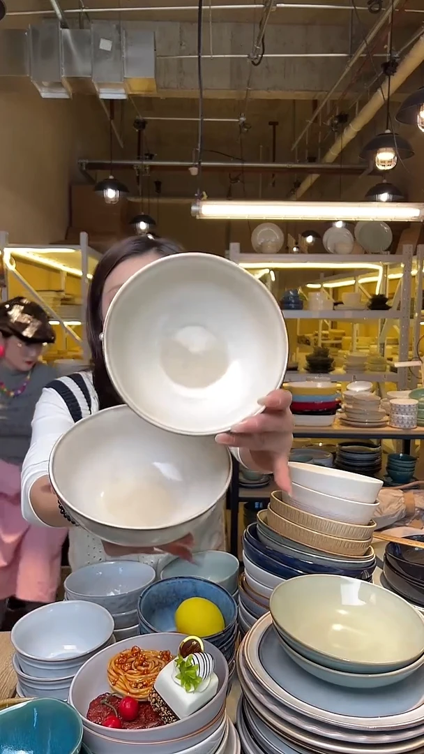 瓷249 外贸尾货高温釉下彩陶瓷餐具默认微瑕