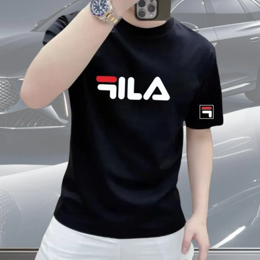 欧货潮牌高品质短袖t恤男夏季痞帅字母印花ins圆领半袖体恤衫男款