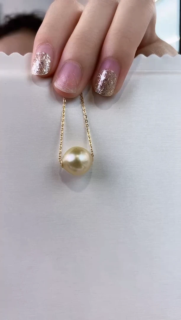 项链未镶嵌海水珍珠11-12海水珍珠项链