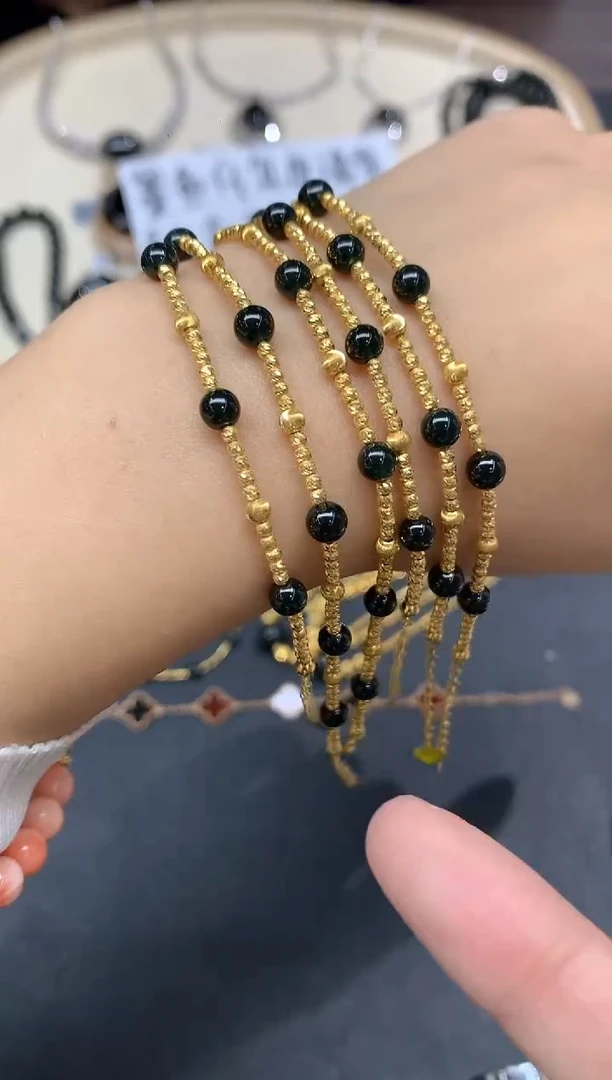 18K金镶嵌手链翡翠手链多样性发货一件A8|25800