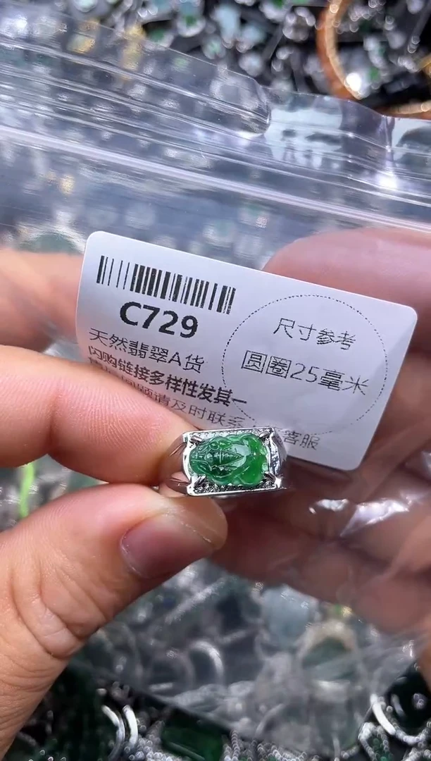 【闪购商品】翡翠颈饰未镶嵌C729戒指
