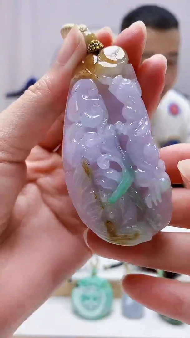 未镶嵌定制翡翠4898zm-毛货挂件8