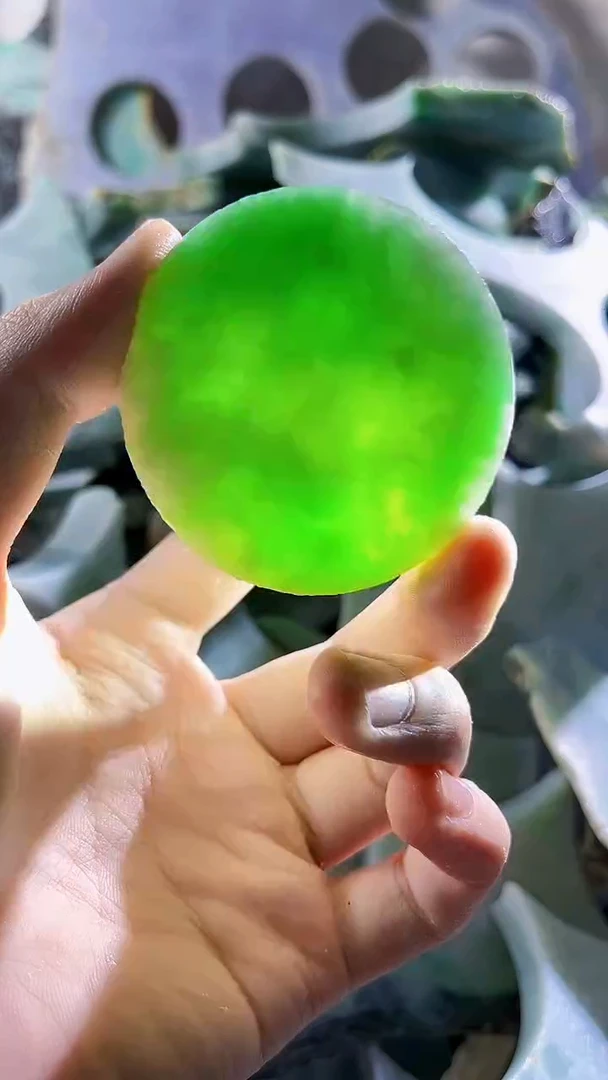 翡翠裸石缅甸翡翠A货文7239