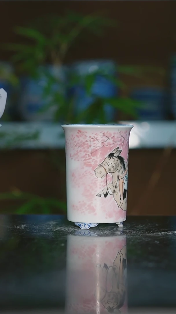 【闪购商品】手绘陶瓷内口5.3高9.3深