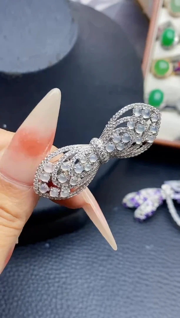 银S925镶嵌戒指翡翠2417