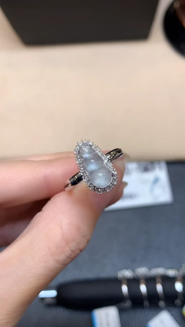 18K金镶嵌戒指翡翠【48小时鉴赏期】两用款