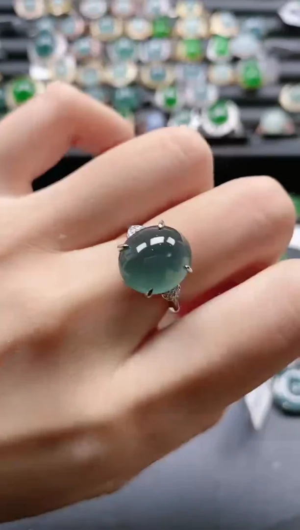 【闪购商品】翡翠戒指银S925镶嵌51511
