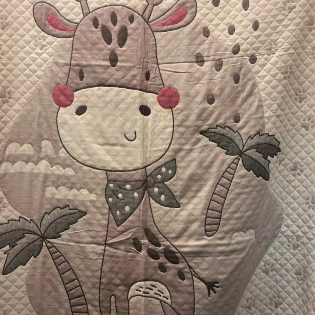 【温暖居家】棉纱床盖毯150x200cm-沙滩小鹿