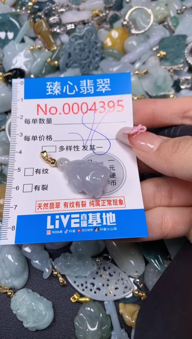 【闪购商品】翡翠颈饰未镶嵌含绳0004395