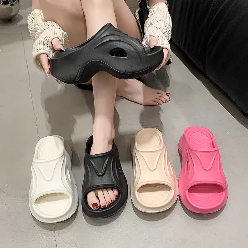 H-05#巴黎盛夏增高2025新款女士室外穿搭 软弹厚底增高防滑（微瑕）