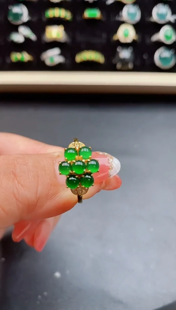 【闪购商品】翡翠戒指银S925镶嵌12121