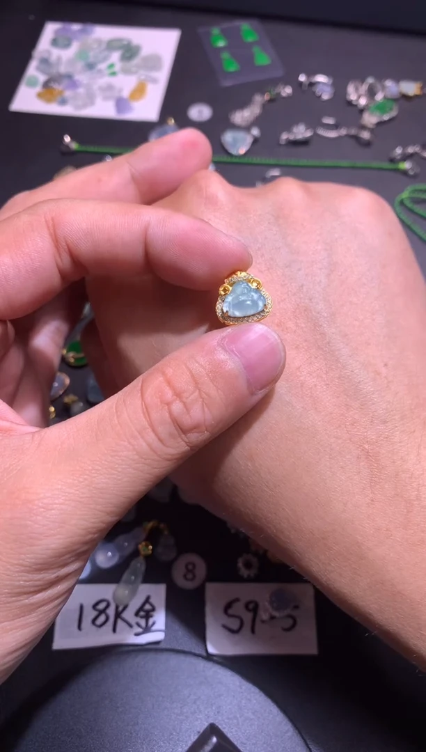 【闪购商品】翡翠吊坠(不含链)银S925镶嵌1