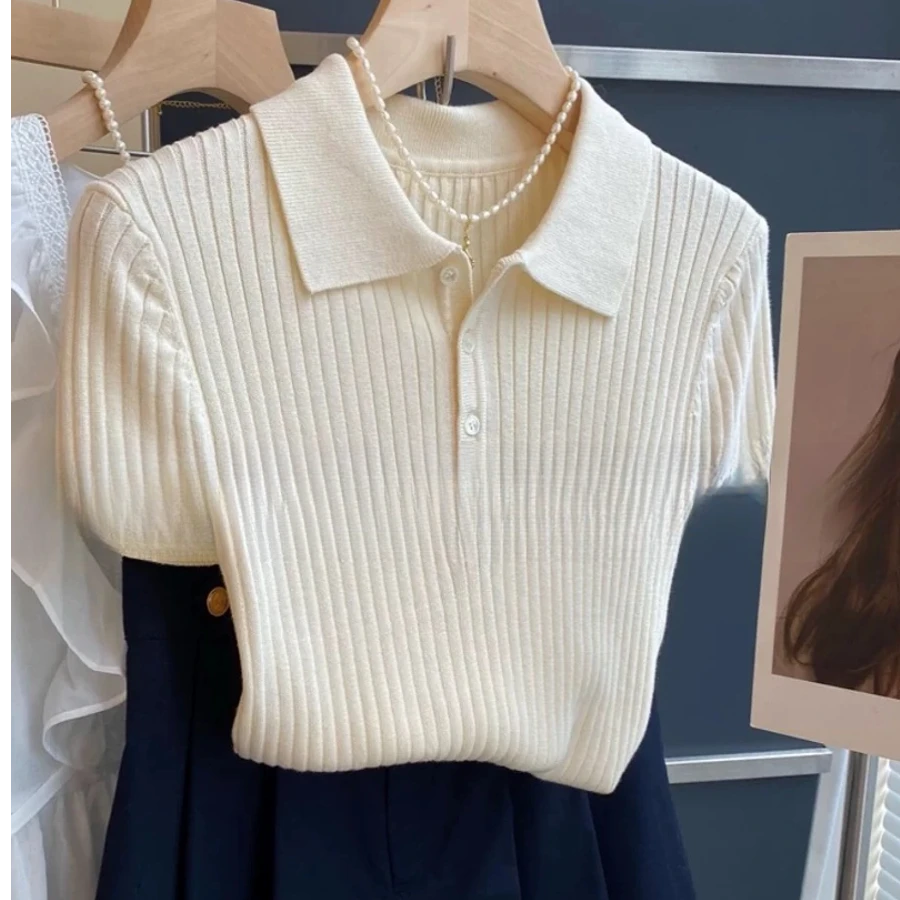 【荣荣1】801-850经典半扣时尚柔软针织上衣