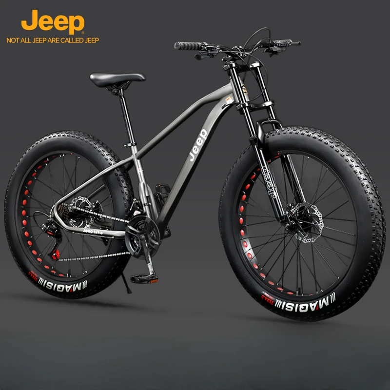 Jeep吉普雪地山地自行车碟刹变速成人男女沙滩丛林越野单车-雷斯