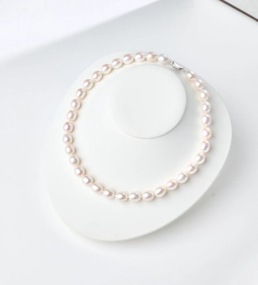 【二哥专享】S925银10-11mm淡水米珠项链