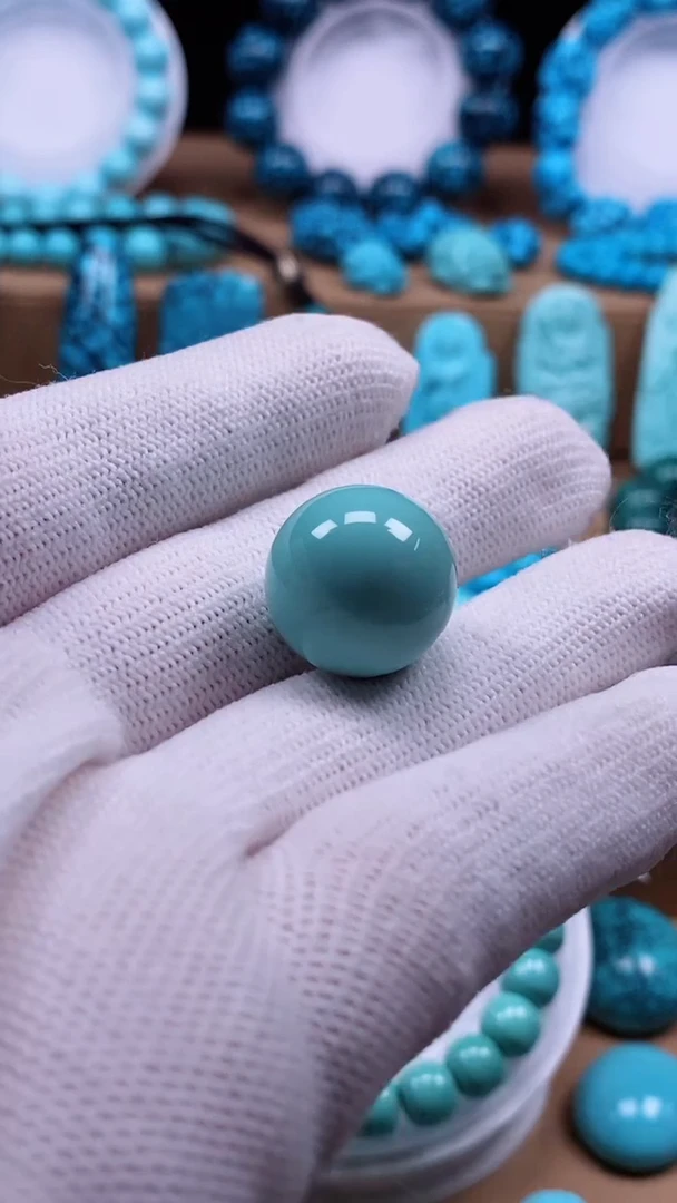 未镶嵌绿松石圆珠1