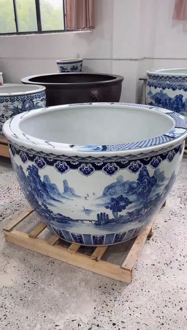 缸飛**达直径一米五青花山水门海