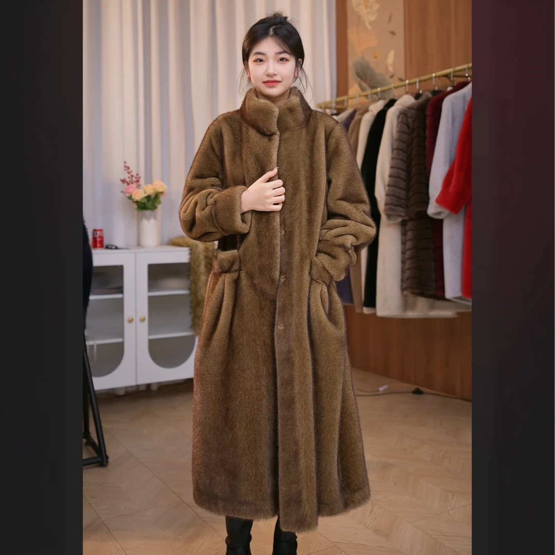 5025新款时尚百搭休闲气质减龄防风御寒一件过冬中长款女士大衣