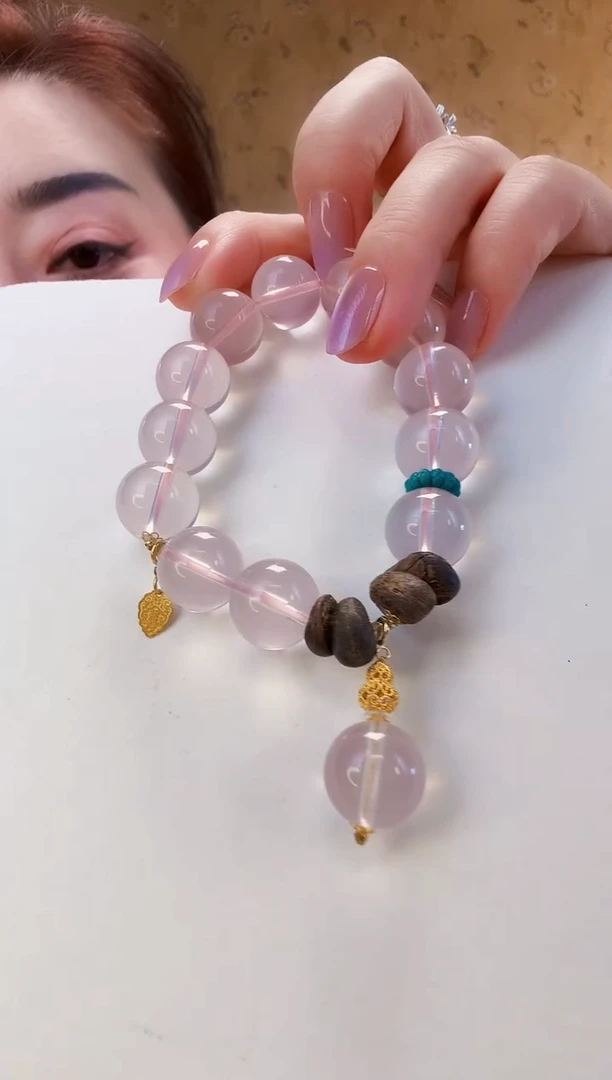 18K金镶嵌颈饰水晶手串约14mm