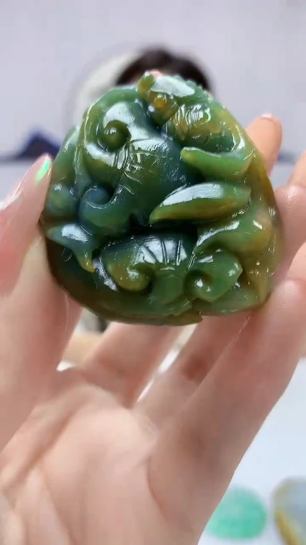【闪购商品】定制翡翠未镶嵌4829DD-毛货挂件6