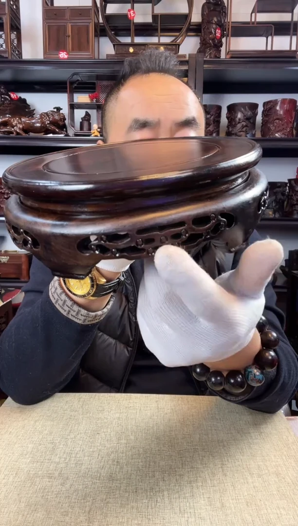 木老李红木工艺品18公分细花