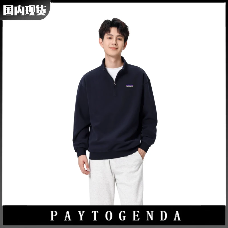 巴塔paytogenda旗舰正品日系复古半拉链卫衣男款秋冬重磅长袖上衣