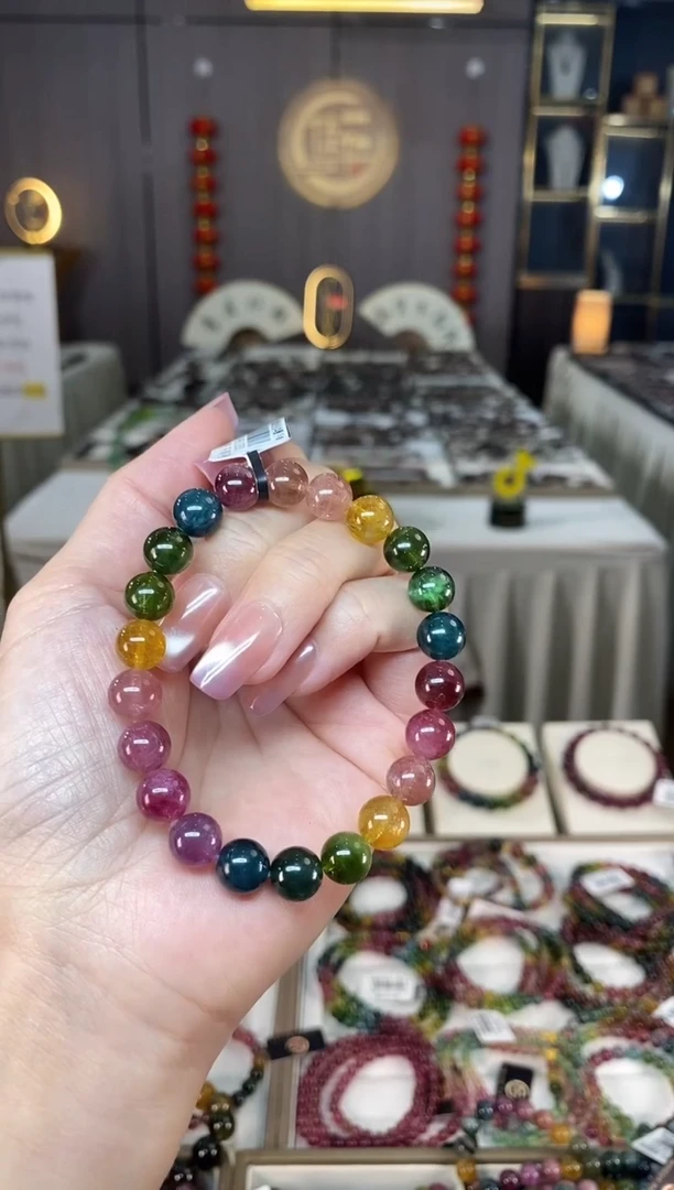 未镶嵌老矿碧玺单圈手串8mm+碧玺hon多样性发货一条