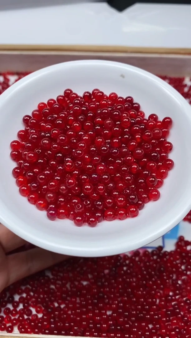 手饰玛瑙未镶嵌B555 鸽血红4mm25颗9.9元