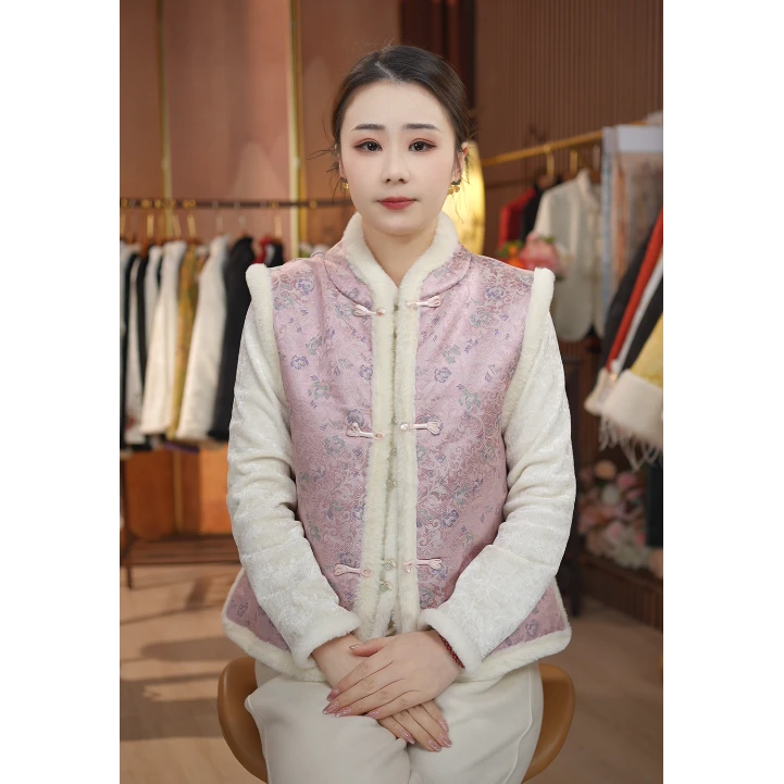 《 锦书-棉马甲》新中式提花复古国风休闲百搭高定加厚马甲
