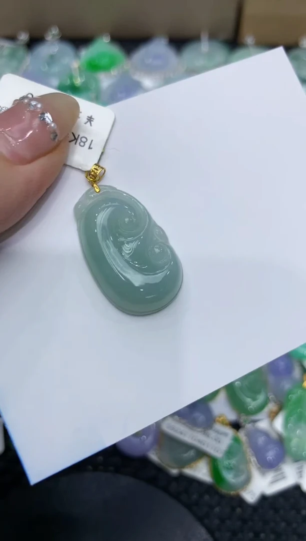 【闪购商品】翡翠颈饰18K金镶嵌222222222